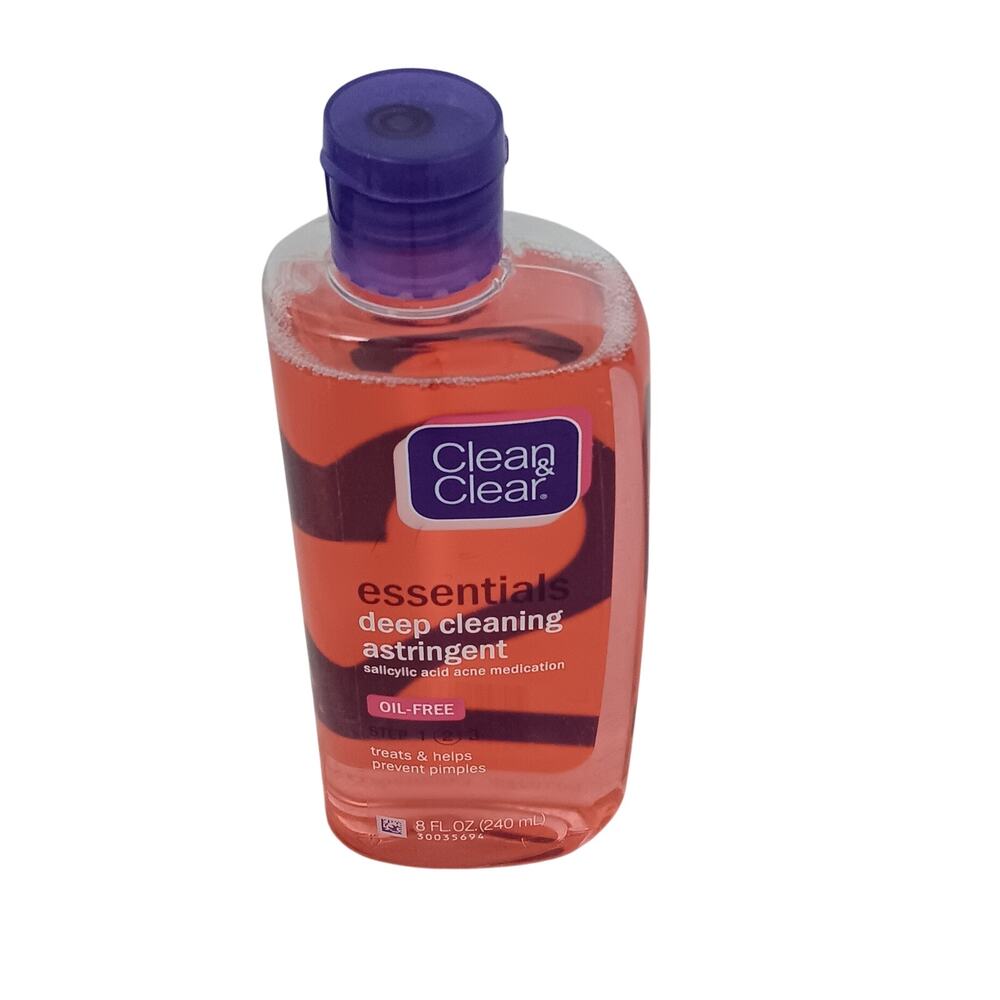 Clean & Clear Essential Deep Cleansing Astringent 8 oz. Salicylic Acid EXP 07/20
